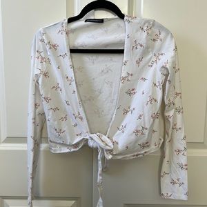 Floral brandy Melville tie top